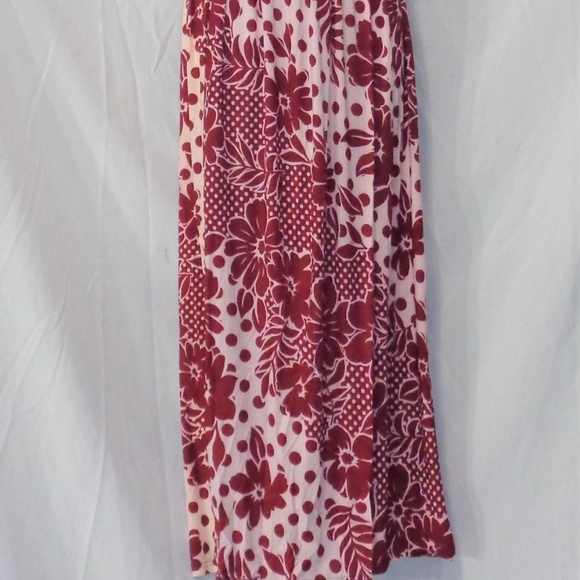 HAWAII RED FLORAL PRINT FULL LENGTH SUNDRESS 2XL - Picture 3 of 4